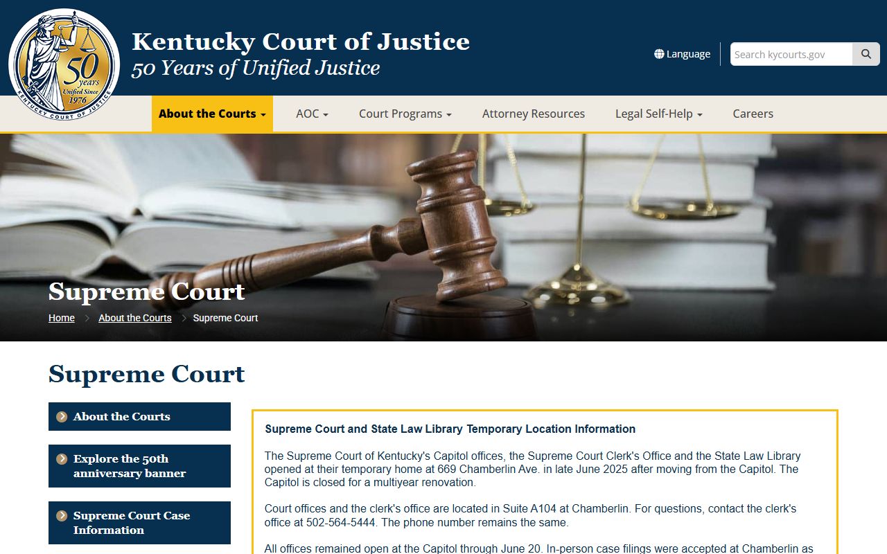 Trimble County court dockets Kentucky Supreme Court source