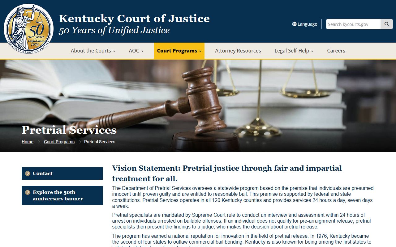 Trimble County court dockets Pretrial Services source
