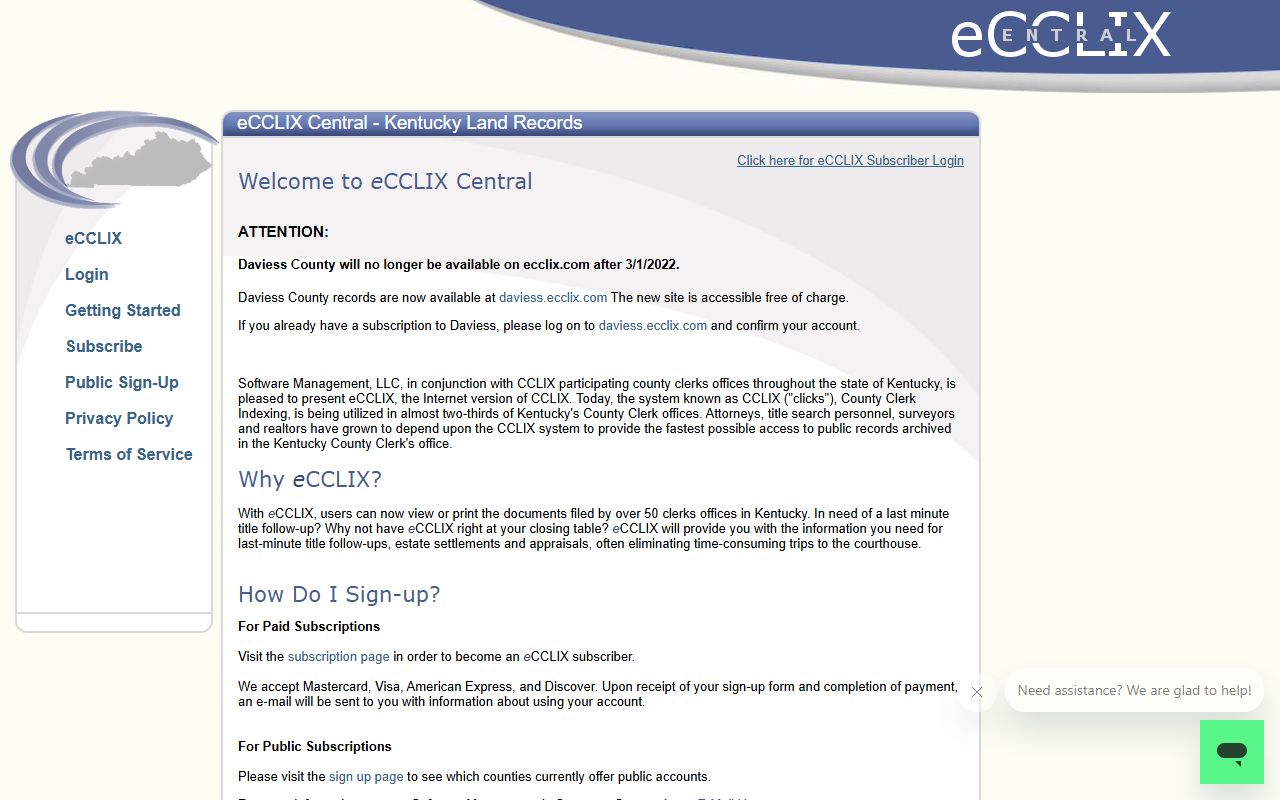 Trimble County probate records eCCLIX land records portal